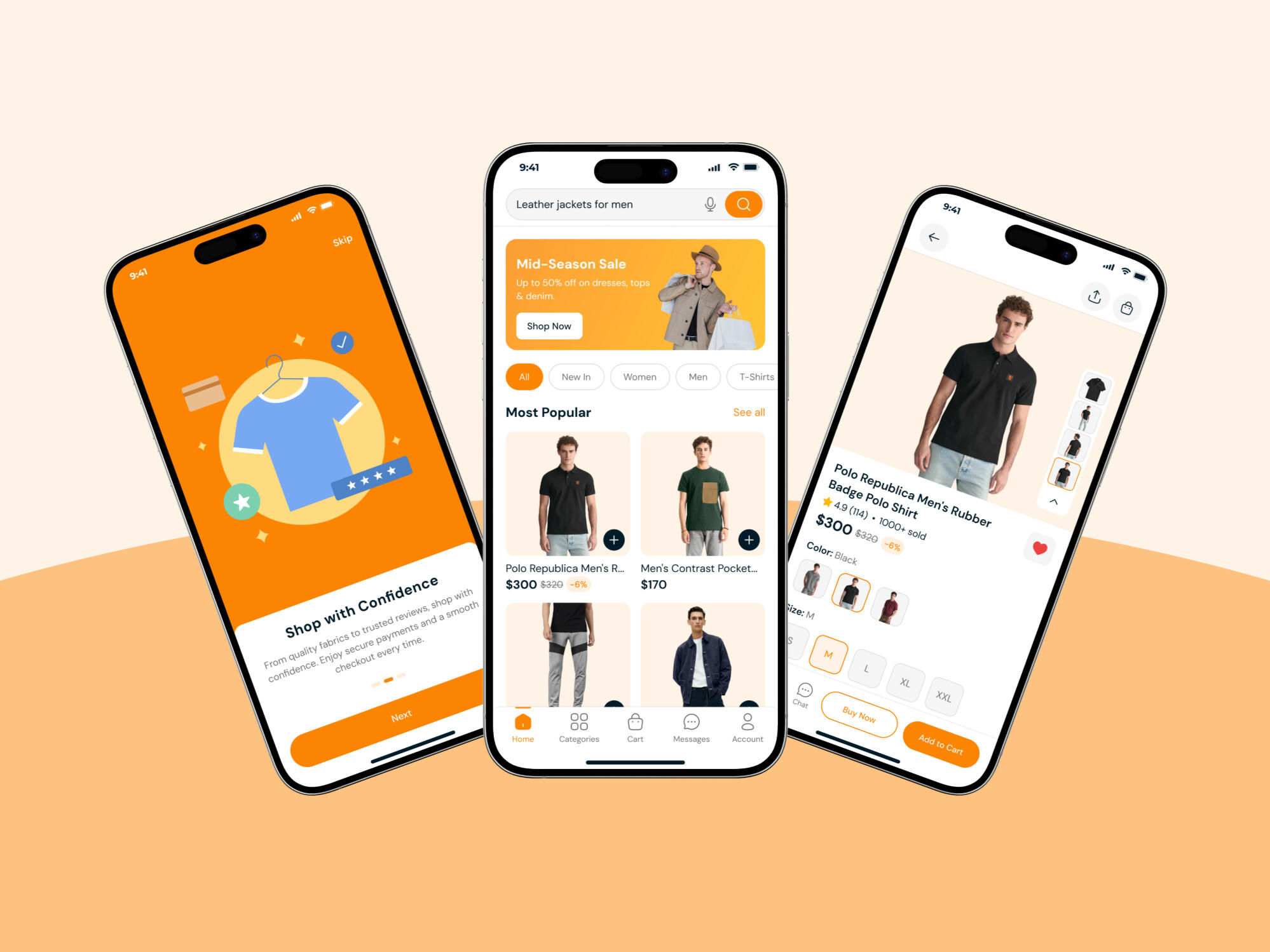 UI/UX Design for Cartify – E-commerce clothing app interface showing product listing and user flow UI/UX Design for Cartify – E-commerce clothing app interface showing product listing and user flow